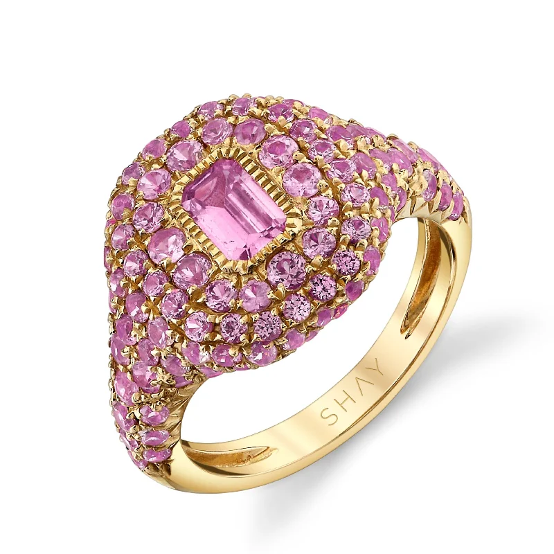 Yellow Gold/ Pink Sapphire