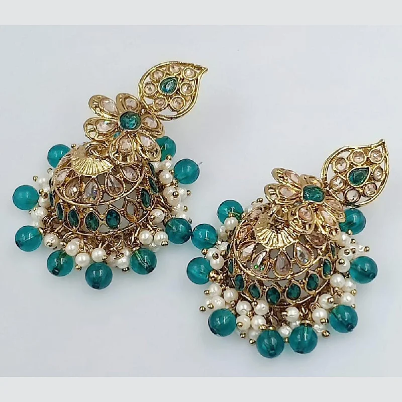 women’s silver hoop earrings-Manisha Jewellery Gold Plated Crystal Stone Jhumki Earrings