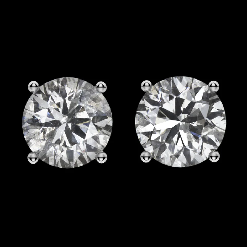 women’s beaded earrings-VERY GOOD CUT 0.72ct CLEAN NATURAL DIAMOND STUD EARRINGS ROUND 3/4 CARAT PAIR