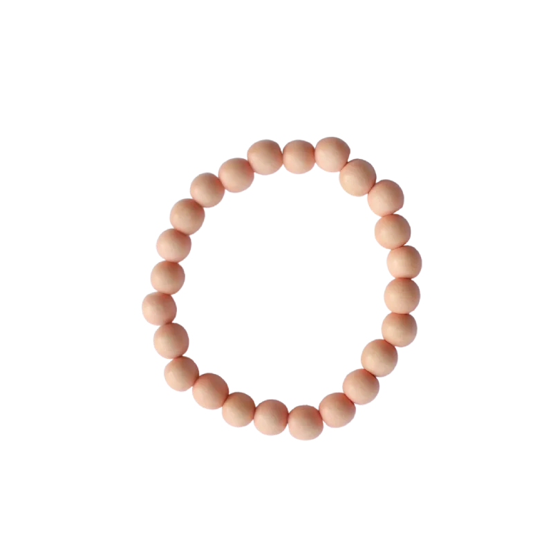 women’s anniversary bracelets-Peach Wood 8mm Bracelet