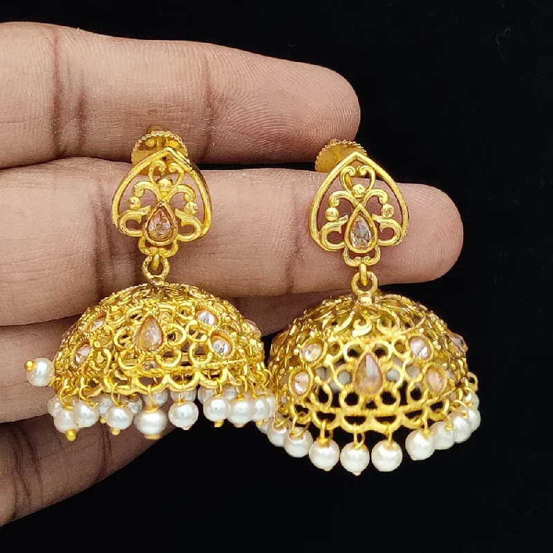 women’s butterfly earrings-Jewel Addiction Gold Plated Jhumki Earrings