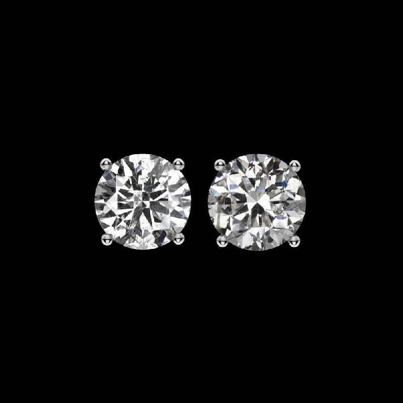 women’s oval earrings-VERY GOOD CUT 0.84ct CLEAN NATURAL DIAMOND STUD EARRINGS ROUND 3/4 CARAT PAIR