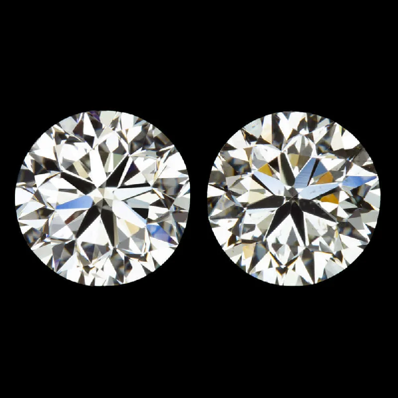 women’s chunky earrings-2 CARAT GIA CERTIFIED K SI1 DIAMOND STUD EARRINGS VERY GOOD CUT ROUND BRILLIANT