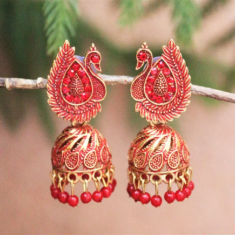 women’s chandelier earrings-H K Fashion Gold Plated Jhumki Earrings