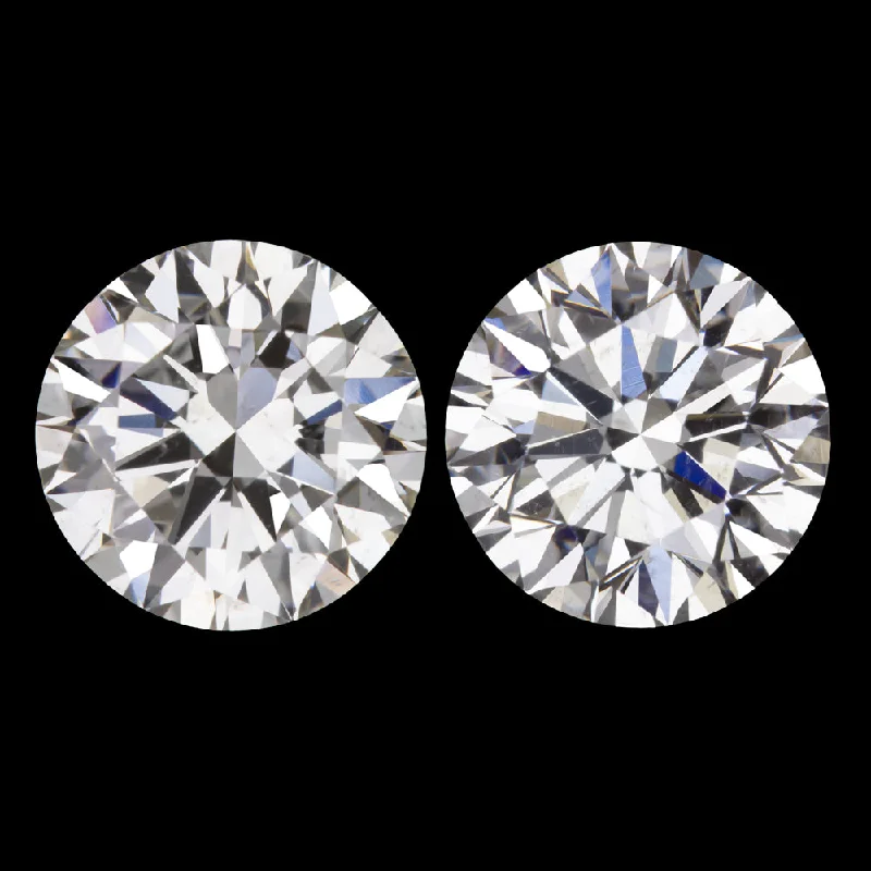 women’s designer earrings-2 CARAT GIA CERTIFIED EXCELLENT CUT G SI2 DIAMOND STUD EARRINGS ROUND BRILLIANT