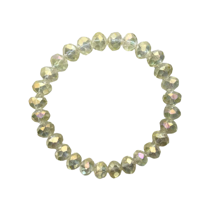 women’s birthday bracelets-Ice Lemon Faceted Rondelle 8mm Bracelet