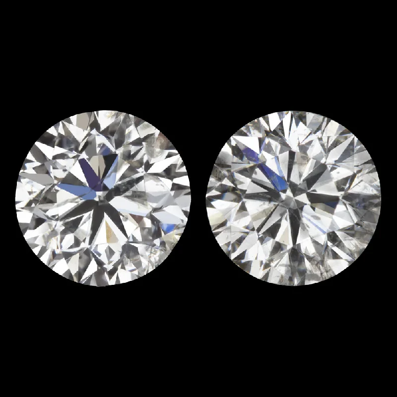 women’s oval earrings-2.04ct VERY GOOD CUT DIAMOND STUD EARRINGS NATURAL ROUND BRILLIANT PAIR 2 CARAT