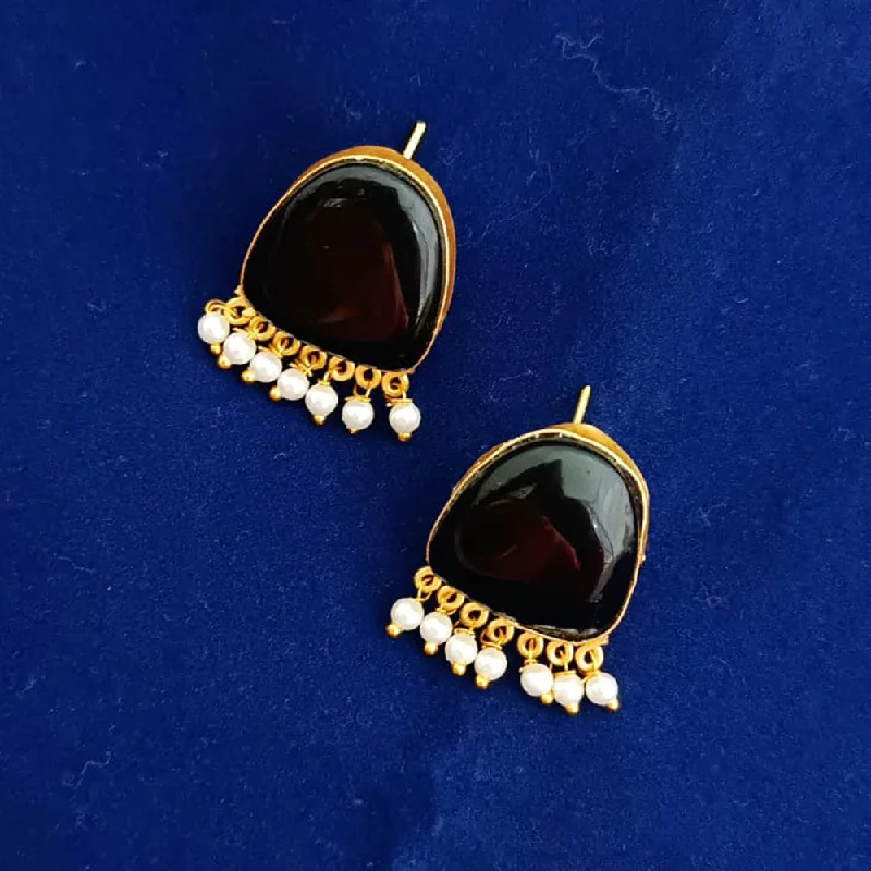 women’s long dangling earrings-Marudhar Creations Gold Plated Matte Finish Stud Earrings