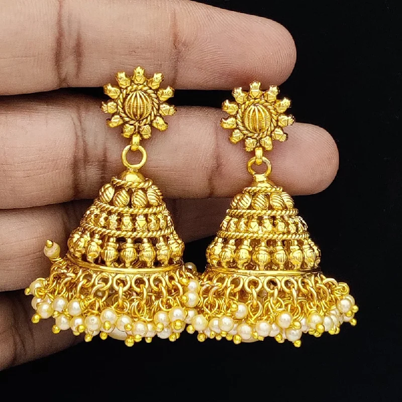 women’s gemstone dangly earrings-Jewel Addiction Gold Plated Jhumki Earrings