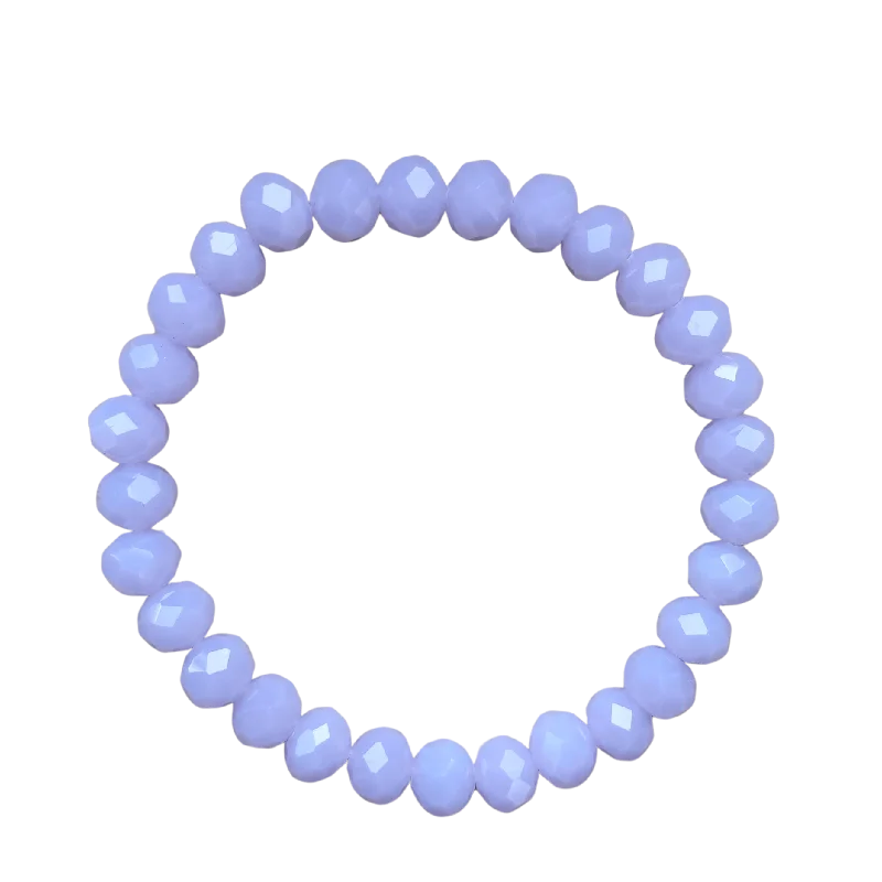 women’s gold tennis bracelets-Casper Purple Faceted Rondelle 8mm Bracelet