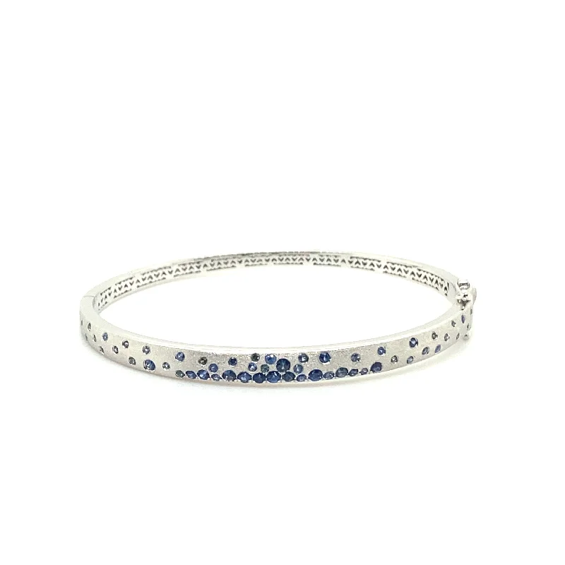 women’s friendship bracelets-Sapphire Confetti Bangle