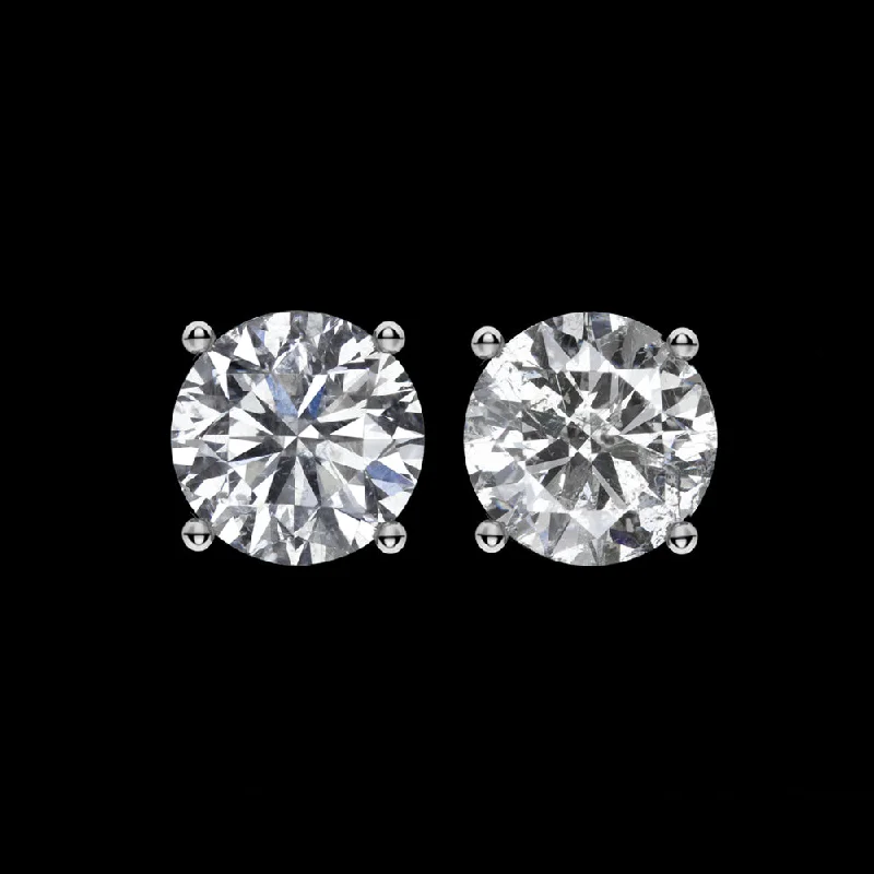 women’s festive earrings-VG CUT 0.88ct E-F CLEAN NATURAL DIAMOND STUD EARRINGS ROUND 3/4ct 1 CARAT PAIR