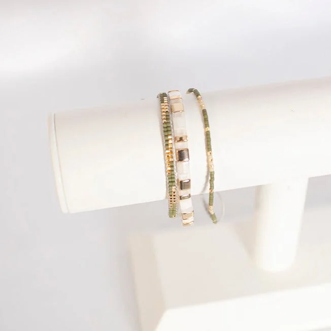 women’s bangles with diamonds-Delicate Autumn Bracelet Stack