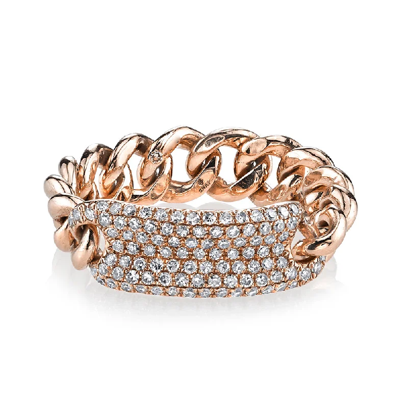 women’s heart-shaped rings-DIAMOND PAVE ID MINI LINK RING