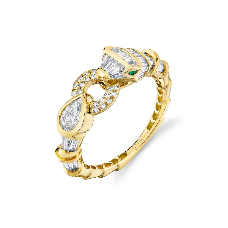 women’s engagement rings-DIAMOND SERPENTINE RING