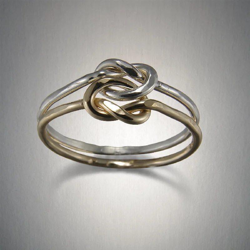 women’s personalized rings with initials-1220 - Knot in Knot Ring