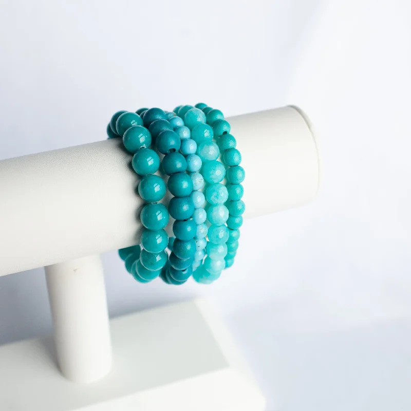 women’s stackable bangles-Aqua-holic Bracelet Stack