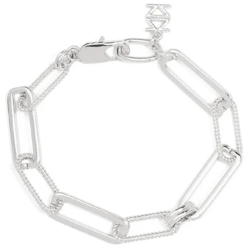 women’s silver link bracelets-Classic & Rope Links Silver Bracelet