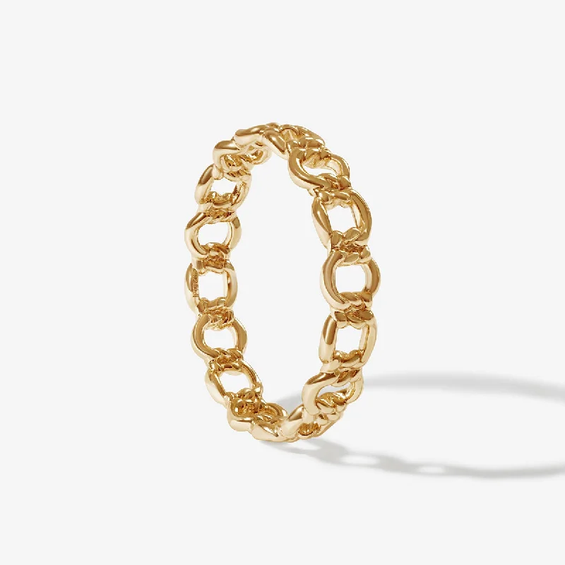 women’s vintage gold rings-Reyce chain ring