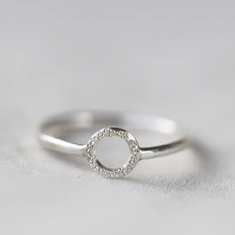 women’s statement rings-DIAMOND DUSTED MINI KARMA RING