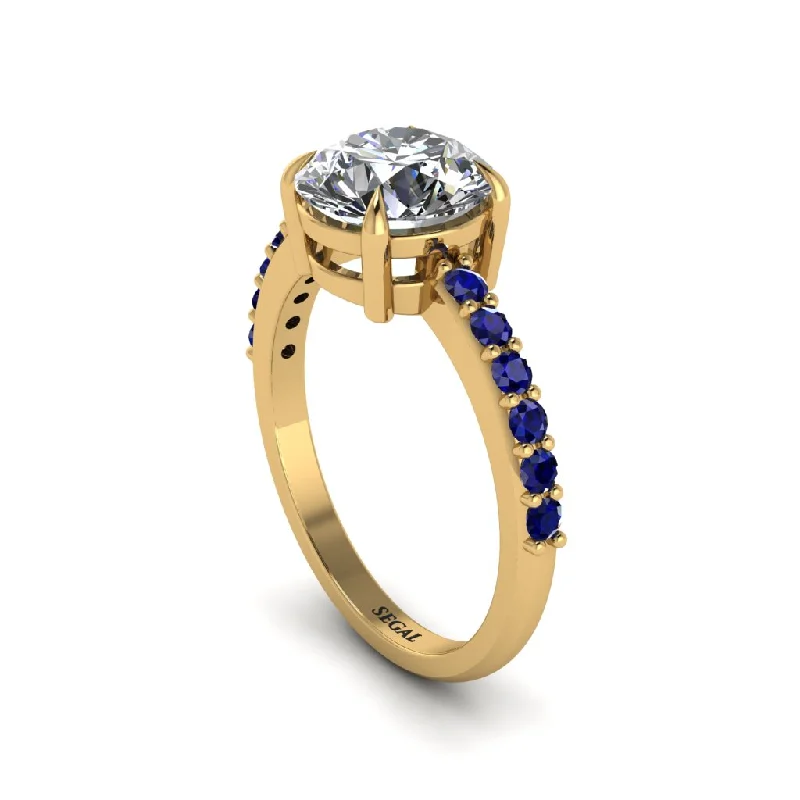 women’s diamond engagement rings with sapphires-Traditional Diamond Engagement Ring - Elaine No. 61