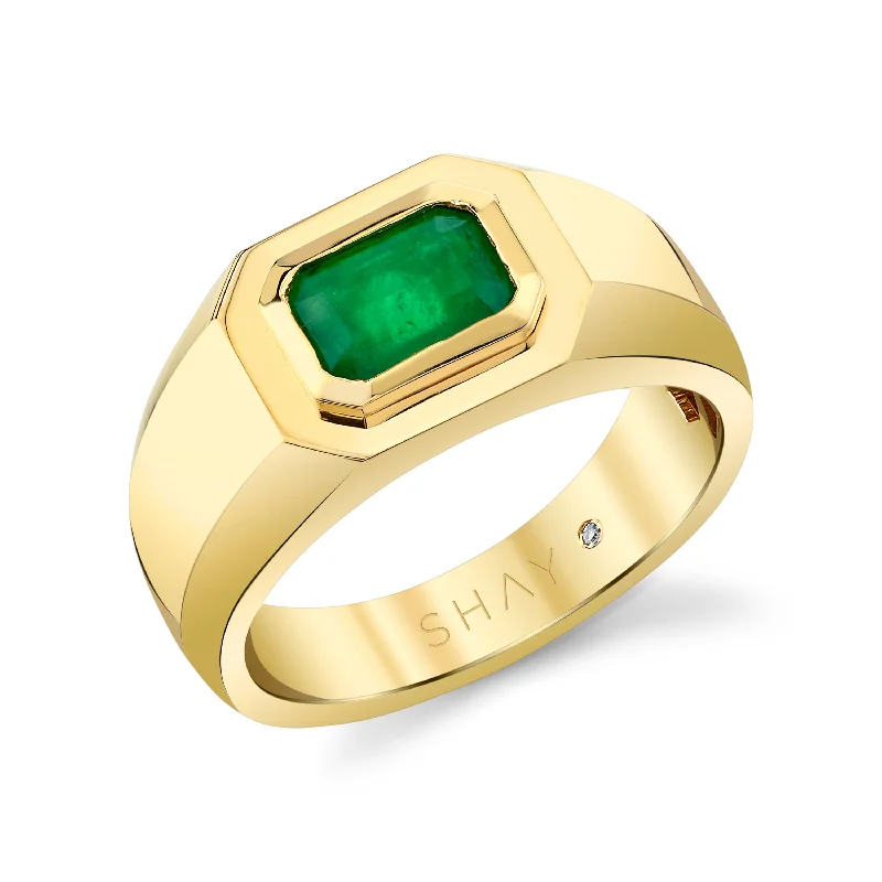 Yellow Gold/Emerald