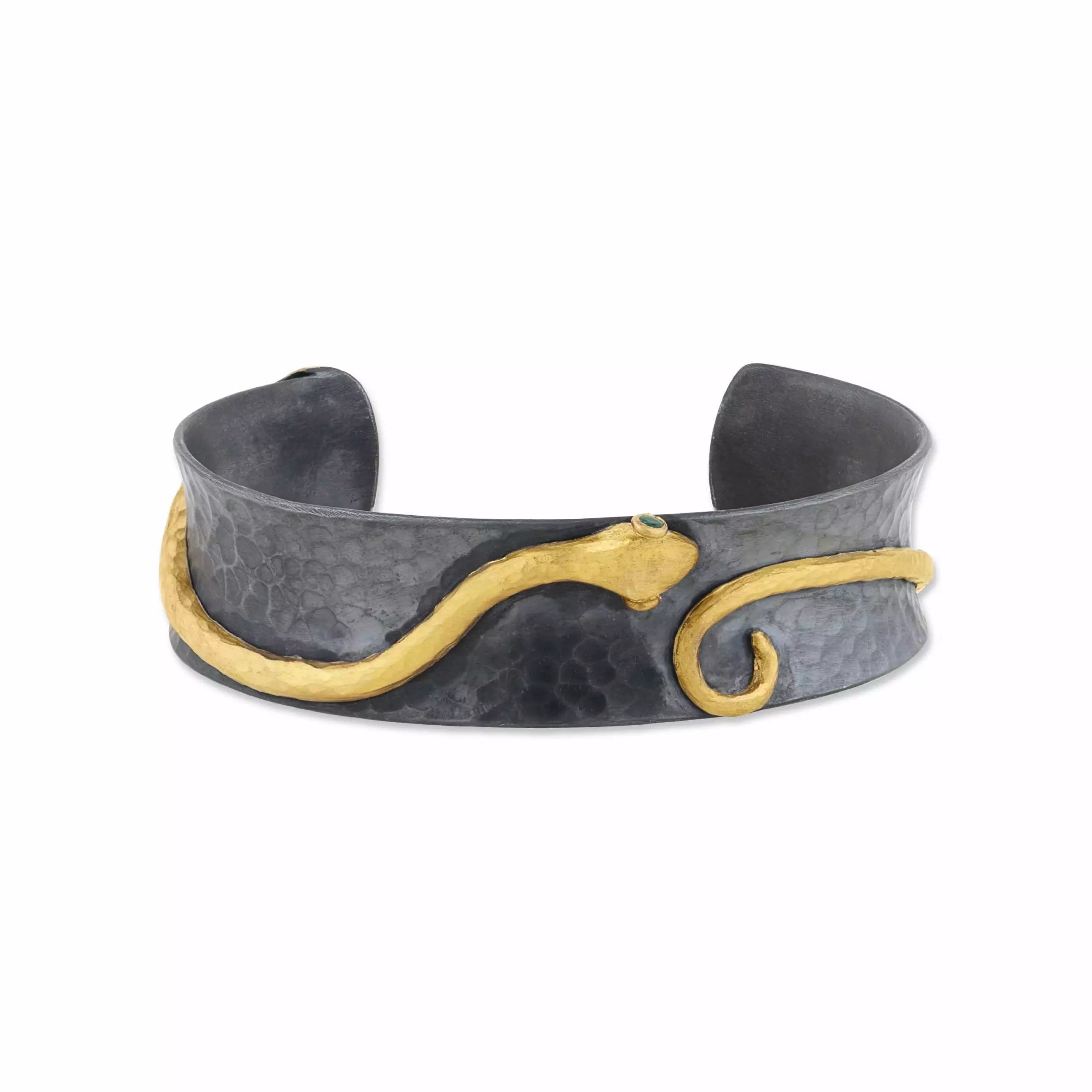 women’s colorful bracelets-Lika Behar Narrow Snake Cuff