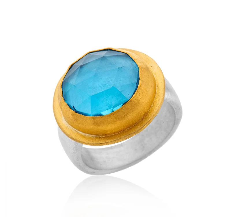 women’s fine rings-Nava Zahavi Blue Lagoon Ring