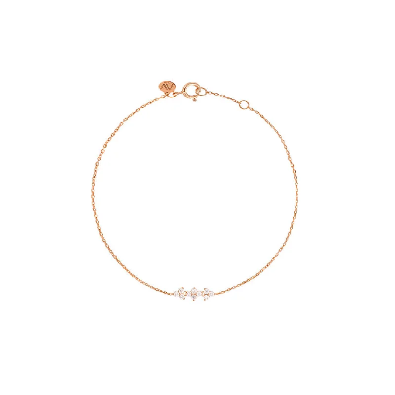 women’s diamond tennis bracelets-Fairy Lights 18K Rose Gold Bracelet w. Diamonds