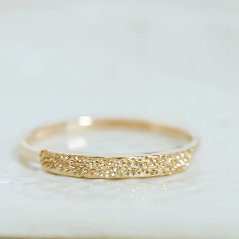 women’s birthstone rings-GOLD-FILLED DIAMOND DUSTED NARROW RING