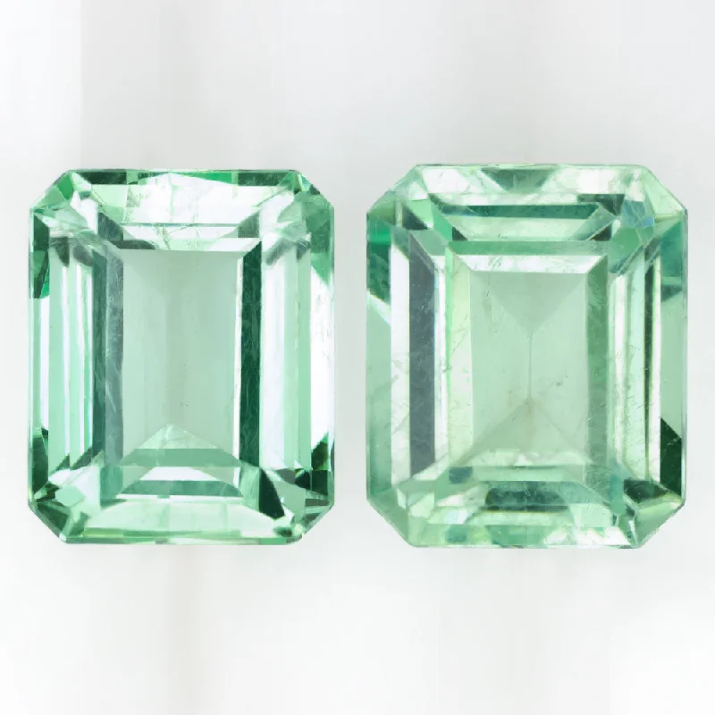 women’s silver earrings with diamonds-5.06ct EMERALD PAIR STUD DROP EARRINGS EMERALD SHAPE CUT LOOSE NATURAL PASTEL