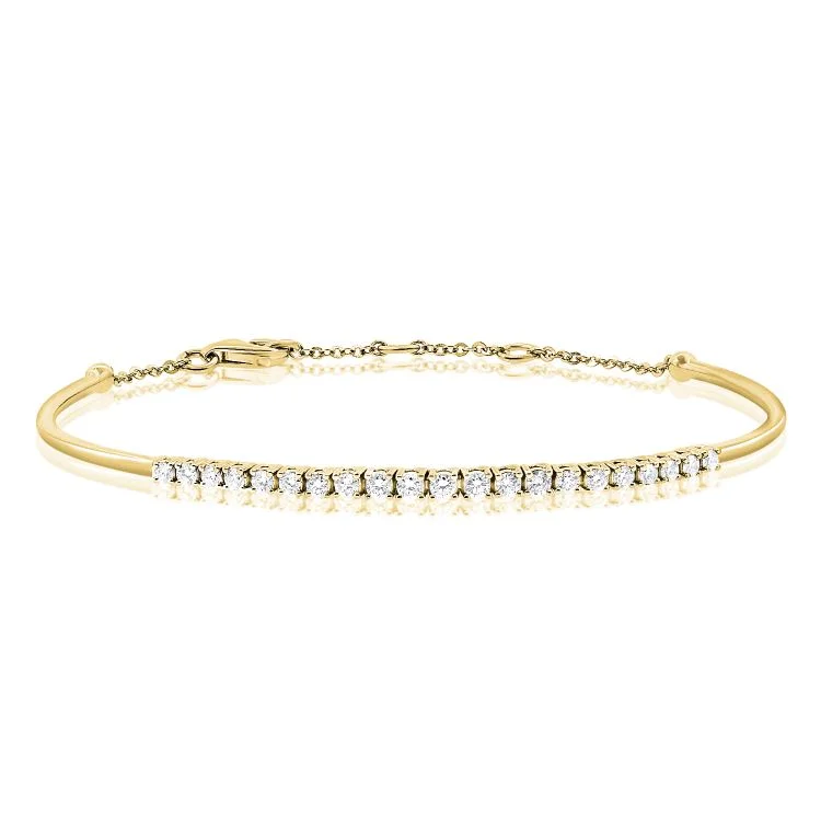 women’s luxury bangles-Tennis Bar Imperial Diamond Bangle