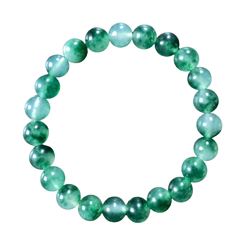 women’s friendship bracelets-Emerald Mix Agate 8mm Bracelet