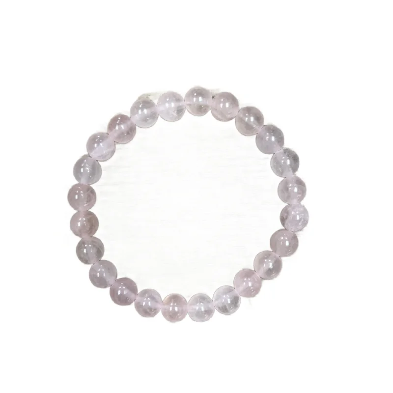 women’s silver bracelets-Rose Quartz 8mm Bracelet