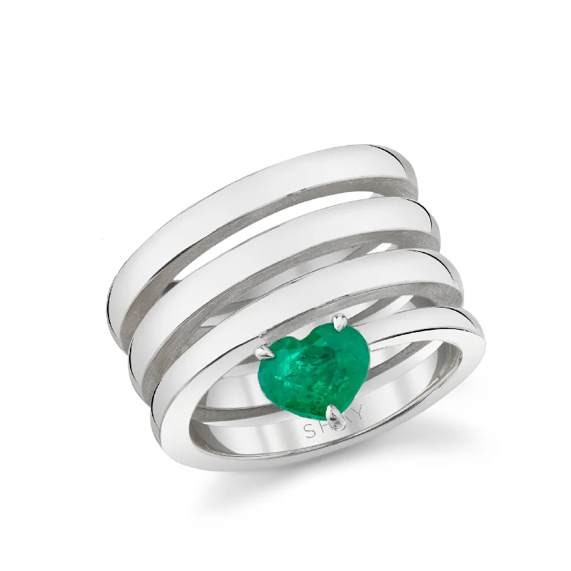 White Gold/Emerald