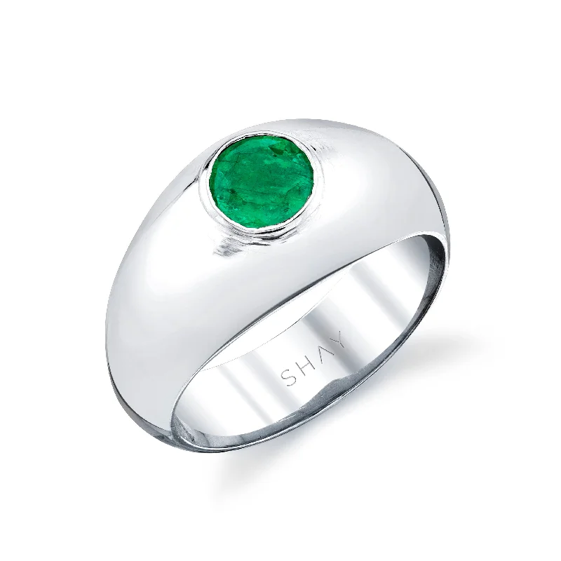 White Gold/Emerald