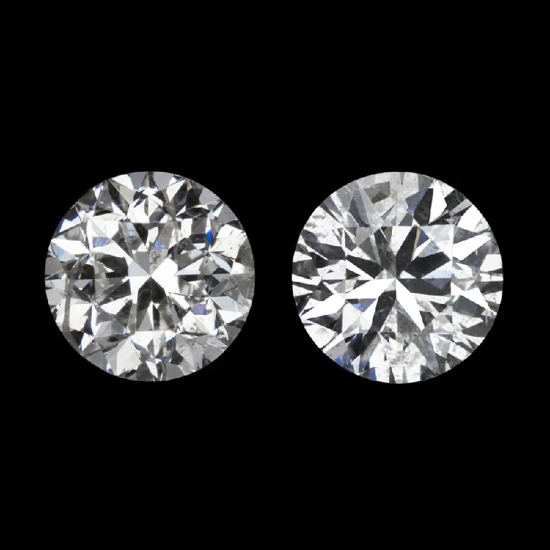 women’s geometric stud earrings-VG CUT 0.85ct F-G CLEAN NATURAL DIAMOND STUD EARRINGS ROUND BRILLIANT 3/4ct PAIR