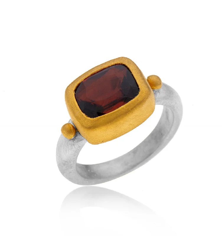 women’s square rings-Nava Zahavi Yellow Gold Tourmaline Power Ring