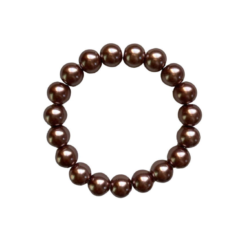 women’s colorful bracelets-Coffee Pearl 10mm Bracelet