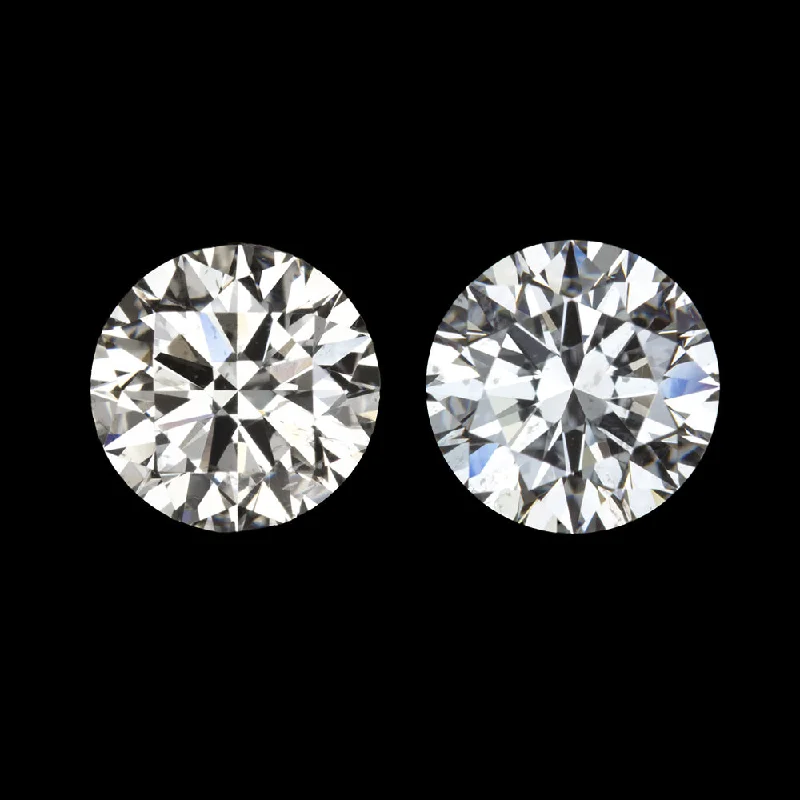 women’s long drop earrings-2 CARAT GIA CERTIFIED VERY GOOD CUT G SI2 DIAMOND STUD EARRINGS ROUND BRILLIANT