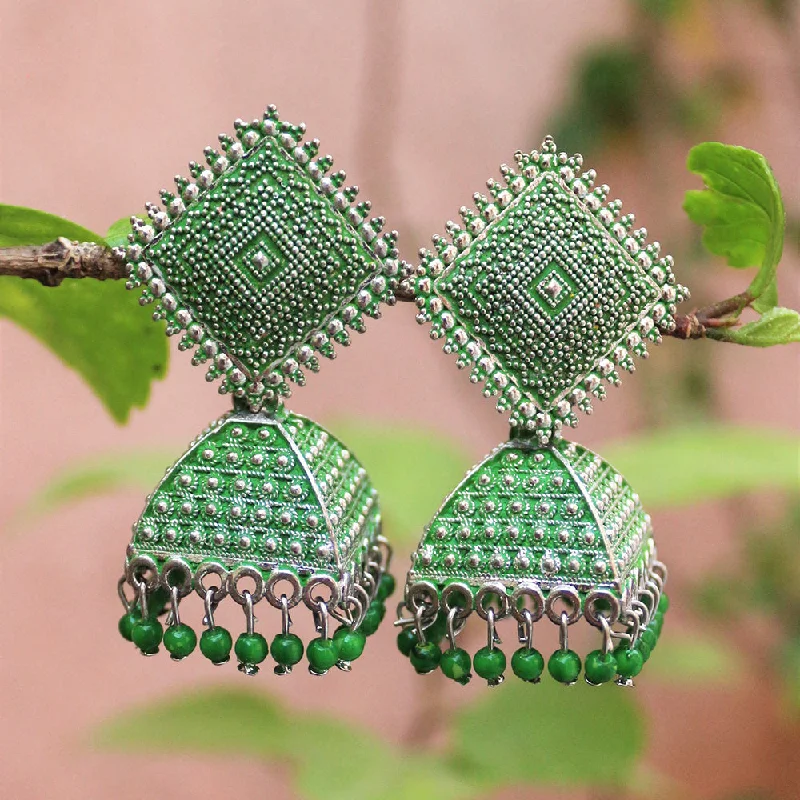 women’s long dangling earrings-H K Fashion Beads Jhumki Earrings