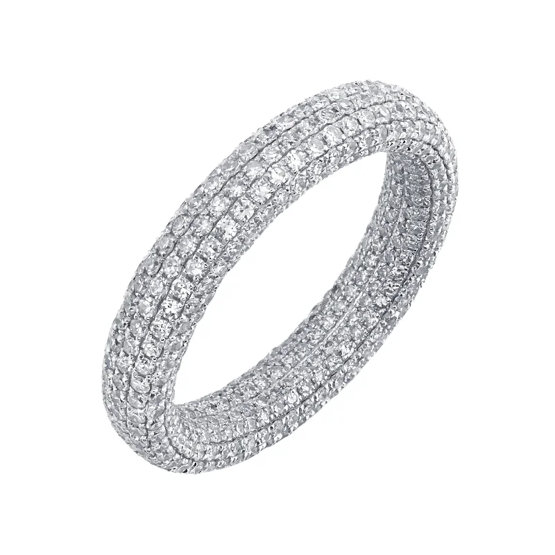 women’s designer rings-DIAMOND INSIDE & OUT ETERNITY BAND