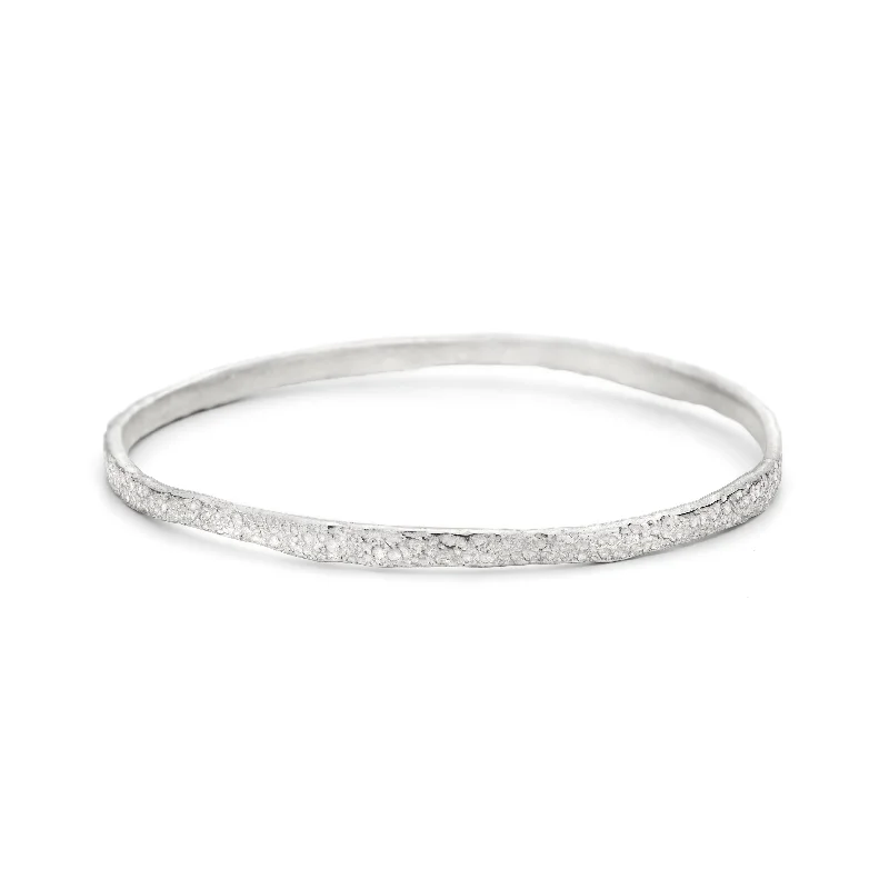 women’s vintage bangles-Urchin Fine Bangle Silver