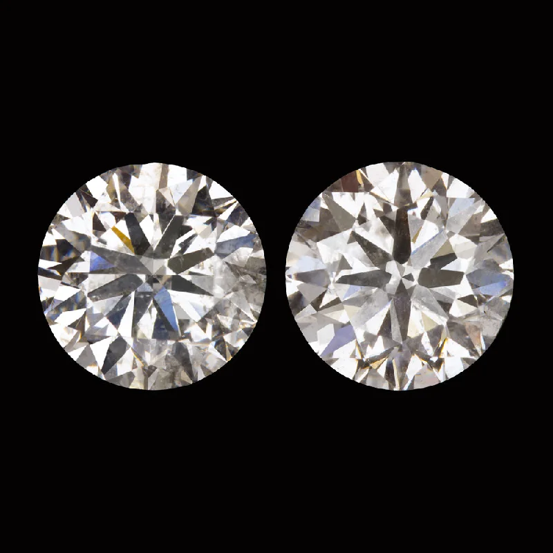 women’s statement earrings-1 CARAT DIAMOND STUD EARRINGS MATCHING PAIR ROUND BRILLIANT CUT NATURAL CLASSIC