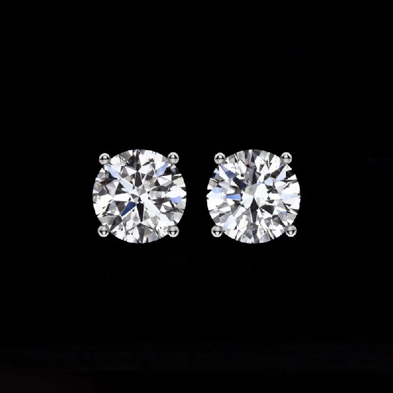 women’s gemstone dangly earrings-1 CARAT G-H SI2 DIAMOND STUD EARRINGS ROUND BRILLIANT CUT WHITE GOLD CLASSIC 1ct