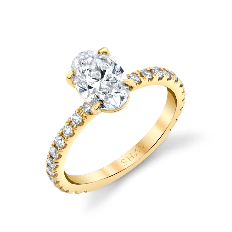 women’s unique wedding rings-READY TO SHIP DIAMOND OVAL SOLITAIRE PINKY RING