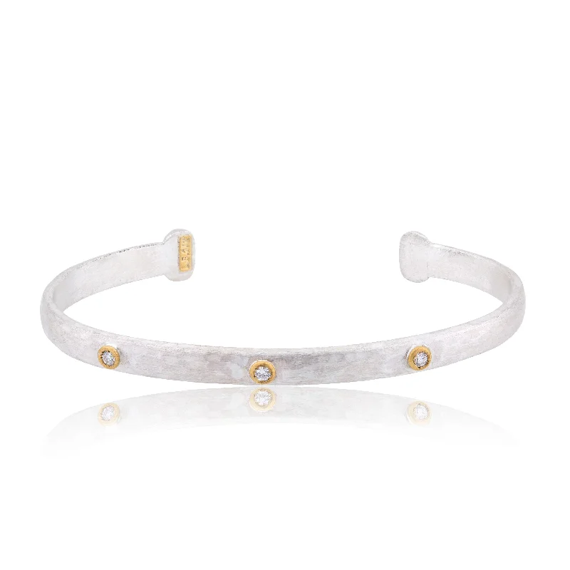 women’s elastic bracelets-Lika Behar Cuff with Diamonds