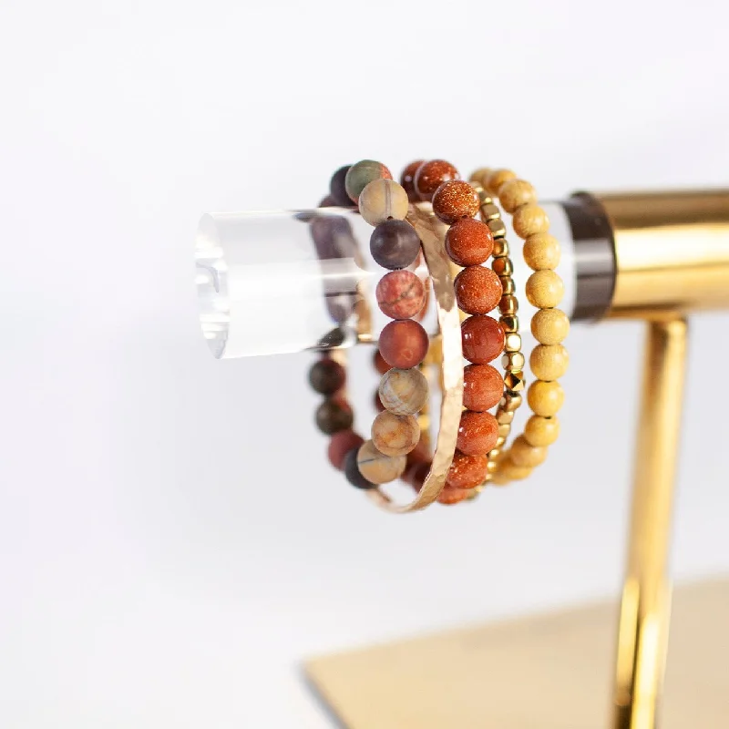 women’s birthday bracelets-Autumn Leaf Bracelet Stack