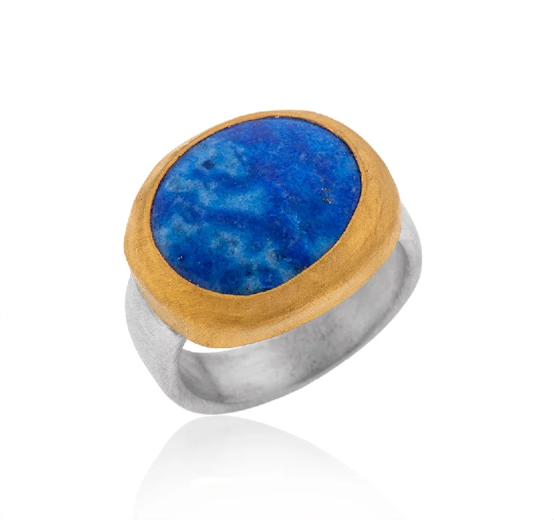 women’s adjustable gemstone rings-Nava Zahavi Cloudy Lapis Ring