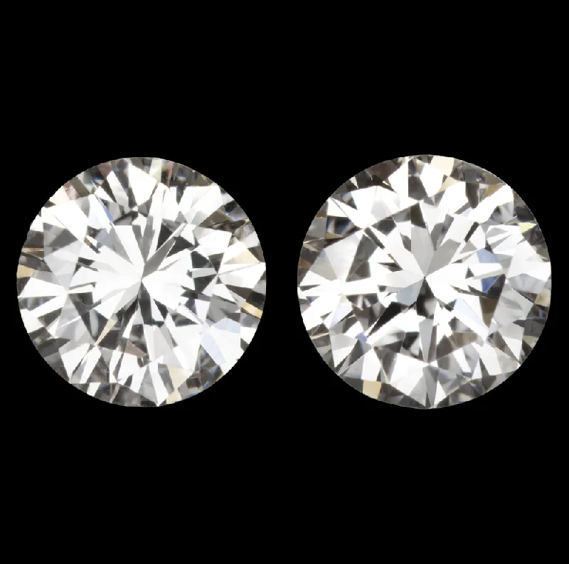 women’s elegant drop earrings-1 CARAT G-G VS DIAMOND STUD EARRINGS EXCELLENT CUT MATCHING PAIR ROUND BRILLIANT